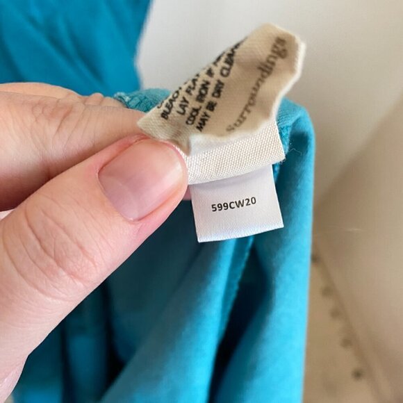 Soft Surroundings Gatsby Teal V-Neck Maxi Dress Lagenlook Artsy - Size Medium - Picture 8 of 9